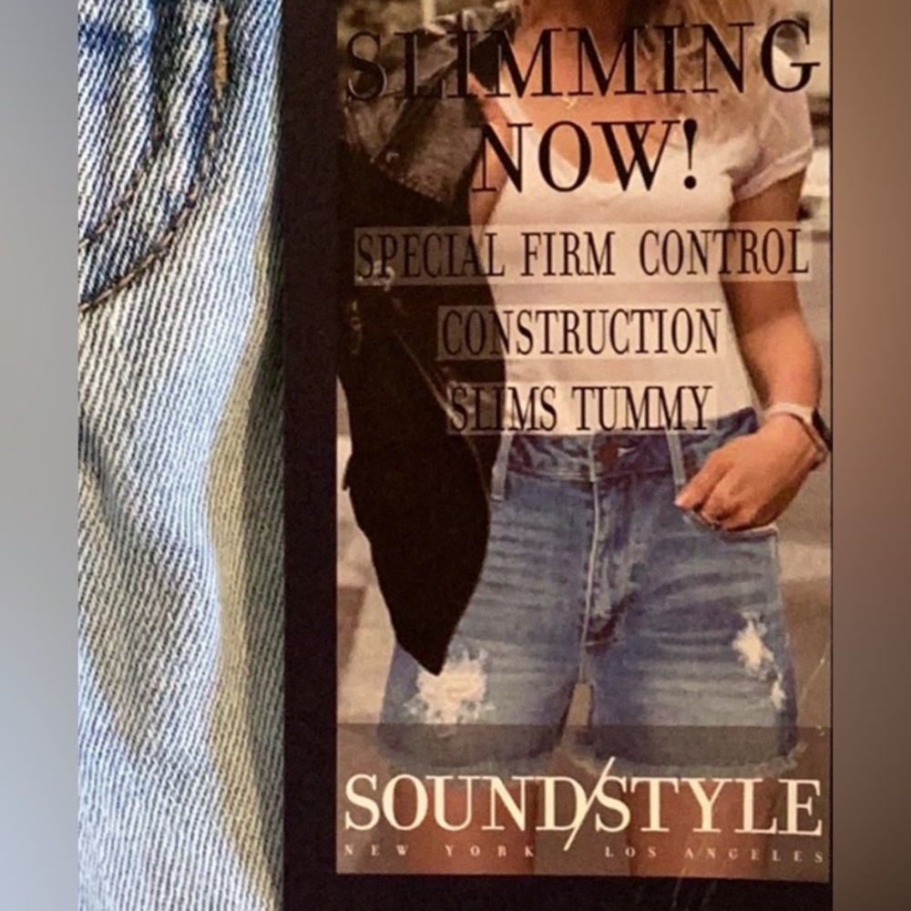 Sound/Style denim shorts Women 8 - Picture 2 of 6